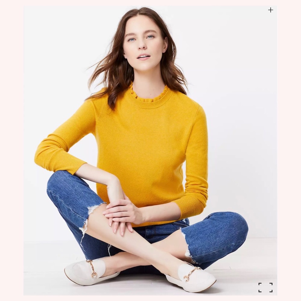 LOFT Ruffle Neck Sweater